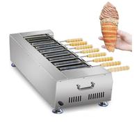 QUSYZD Four à gâteaux cheminée avec 8 Rouleaux, Appareil de Cuisson de 6000 W pour Cornets de Glace et Cake pops Hongrois,