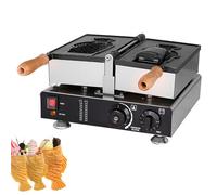 QUSYZD Gaufrier à Poisson, Appareil à taiyaki électrique, gaufrier Professionnel pour confitures ou Glaces, revêtement antiadhésif, Acier Inoxydable, prêt pour Un Usage Commercial, Style,Style1