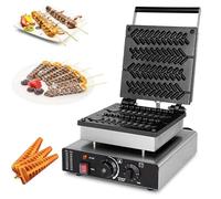 QUSYZD Gaufrier électrique pour 4 gaufres en Forme de Sapin, antiadhésif, contrôle de la température et minuterie pour Usage Commercial, C,C