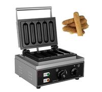 QUSYZD Gaufrier Professionnel pour Hot-Dogs - Machine électrique antiadhésive à température réglable pour gaufres croustillantes et Corn-Dogs,