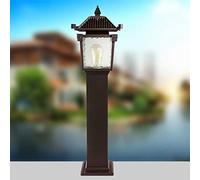 QUSYZD Lanterne en Verre européenne Robuste et Durable, lampadaire de Jardin paysager d'extérieur Style Vintage, étanche IP55, en métal Aluminium, décoratif pour Villa et Parc,