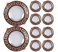 QUSYZD Lot de 10 Spots encastrés LED 5,5 Pouces, Panneau Lumineux à intensité Variable 3CCT avec diffuseur Rond Ultra-Fin, Construction en résine et Aluminium, idéal pour Les,Dark Brown-12W