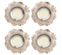 QUSYZD Lot de 4 Spots encastrés LED 3CCT à intensité Variable, Style Vintage, 3 W, faciles à Installer et à Allumer/éteindre. Ces Spots LED sont Parfaits pour Les intérieurs m,3w