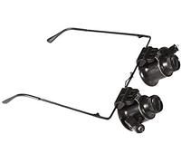 QUSYZD Loupe Frontale, loupe numérique Portable, loupes de Bijouterie, loupe Frontale LED 20X, loupe éclairante pour la réparation de Montres, loupe Frontale de Type Lunettes à amplif,