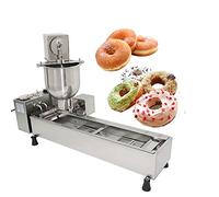 QUSYZD Machine à Beignets Automatique 2000W, Machine à Beignets Commerciale à Une rangée avec moules de 3 Tailles, trémie de 7L, friteuse à Beignets, Acier Inoxydable 304.,