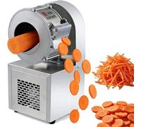 QUSYZD Machine Automatique de découpe de légumes, trancheuse et râpe électrique, Robot culinaire en Acier Inoxydable pour Cuisines Professionnelles, pour concombres, Largeur 4 mm,4 mm Wide