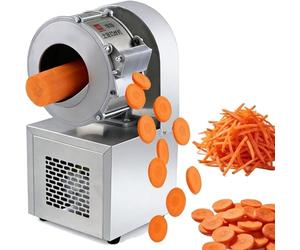 QUSYZD Machine Automatique de découpe de légumes, trancheuse et râpe électrique, Robot culinaire en Acier Inoxydable pour Cuisines Professionnelles, pour concombres, Largeur 6 mm,6 mm Wide