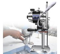 QUSYZD Machine de découpe électrique Verticale pour Tissus, Machine de découpe à Lame Droite, avec éclairage LED, 100 Bandes abrasives, affûtage Automatique des Lames, po,6