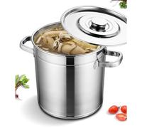 QUSYZD Marmite à Soupe avec Couvercle - Grande marmite en Acier Inoxydable, marmite Professionnelle Compatible avec l'induction, avec Couvercle - Compatible avec Tous Les Types de cuis,40cmx40cm