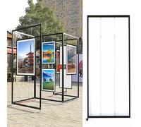 QUSYZD Présentoir Pliable et Mobile, chevalet pour Toiles et Panneaux publicitaires - Vitrine Marketing 8 pièces, 120 x 250 cm, idéale pour Les galeries et Les Salons d'arti,3pcs-60x150cm/23.6x59in
