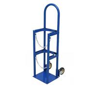 QUSYZD Support de Bouteille d'oxygène en Acier, Support sur Pied, étagère de Rangement pour Bouteilles de gaz autoportante avec Double chaîne, Chariot de soudage pour,