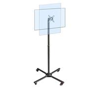 QUSYZD Support de télévision Mobile pour écran Horizontal et Vertical de 10 à 32 Pouces, Support de Diffusion en Direct Rotatif, Support de Sol Universel pour téléviseur Mobile,