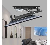QUSYZD Support Mural électrique pour téléviseur, avec télécommande et Interrupteur, système de Levage escamotable dissimulé, Inclinaison de 0 à 85°, Compatible avec Les té,50-90inch TV