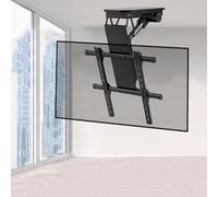 QUSYZD Support Mural électrique pour téléviseur - Support Mural motorisé Rabattable pour téléviseur de Plafond, Compatible avec la Plupart des téléviseurs de 50 à 70 Pouce,50-90inch TV