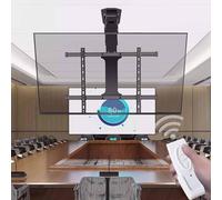 QUSYZD Support Mural motorisé pour téléviseur au Plafond - Support Mural motorisé avec télécommande, système de Levage escamotable dissimulé, Support inclinable de 0 à 85°,50-75inch TV