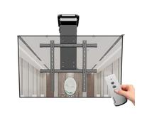 QUSYZD Support Mural TV escamotable au Plafond, Support électrique pour écran LCD avec télécommande, escamotable LED avec Levage Automatique, télécommande.,