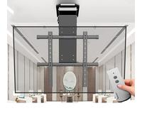 QUSYZD Support TV de Plafond motorisé, Inclinaison vers Le Bas de 0 à 85°, système de Levage TV escamotable dissimulé, Support de Toit Pliable et Rotatif.,