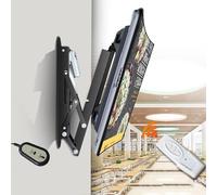 QUSYZD Support TV motorisé Rabattable 0-85°, système de Levage TV escamotable dissimulé, Support Mural/Plafond motorisé pour TV, système de Levage électrique télescopique,