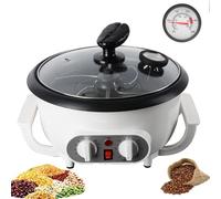 QUSYZD Torréfacteur à café Domestique - Torréfacteur électrique amélioré 1200 W 750 g avec thermomètre, minuterie et réglage de la température - Cuve antiadhésive pour Le séchage des,110v