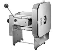 QUSYZD Trancheuse électrique pour Aliments, Machine Commerciale à trancher oignons et patates Douces, râpe à Chou, Coupe-légumes et Fruits, Acier Inoxydable 0-0,4'',