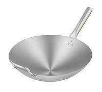 QUSYZD Wok en Acier Inoxydable 36 43 cm antiadhésif Compatible Tous Feux Dont Induction poignées C 36 cm, A-40 cm,A-40cm