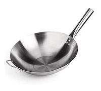 QUSYZD Wok en Acier Inoxydable 36 43 cm antiadhésif Tous Feux Dont Induction poignées 36 cm, 40 cm,40cm