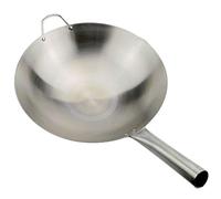 QUSYZD Wok martelé à la Main en Acier au Carbone, Wok en Acier Inoxydable, Tous Feux, y Compris poêle, 38 cm, 40 cm,40cm