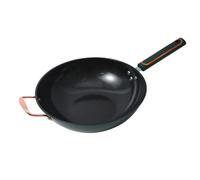 QUSYZD Woks et sauteuses Woks et sauteuses antiadhésifs Poêle Wok à Induction en Fer Fin résistante aux Rayures avec poignée, pour Induction, céramique,