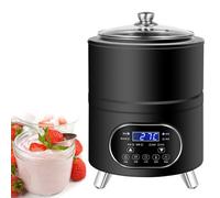 QUSYZD Yaourtière Professionnelle avec minuterie et contrôle de la température - Fermentation constante à 360° pour yaourts, natto et Riz Faits Maison - Idéale pour Une a,Black-8L