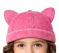 Qutalmi Bonnet avec oreilles de chat - Sans parapluie, antidérapant et léger - Bonnet sans visière - Pour l'intérieur et l'extérieur, l'été comme l'hiver, le cyclisme, pour les filles et les petits
