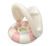 Qutalmi Bouée de natation pour bébé avec toit pare-soleil - Protection solaire - Avec auvent - Siège de sécurité pliable - Aide à la natation avec voile d'ombrage pour jardin et piscine extérieure