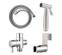 Qutalmi Flexible De Bidet Pour Toilettes | Kit De Douchette De Bidet En Acier Inoxydable Avec Tuyau Flexible - Lave-Douche Portable Hygiénique Autonettoyant Pour Hygiène Intime Et Changement Couches