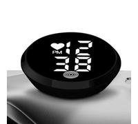 Qutalmi Horloge numérique adhésive pour tableau de bord de véhicule - Petite horloge LED à coller pour voiture, moto, camion