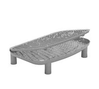 Qutalmi Marche Escalier pour Litière | Escabeau Double Couche Anti Dispersion Litière,Marchepied Rampant Collecteur pour Chaton Maison Balcon Bureau Chambre