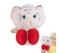 Qutalmi Marionnettes Animales, Jouet Parlant en Peluche pour Histoires, Jouet de Marionnette de Boxe à Bras Extensible pour de 3 Ans et Plus Jeu de Rôle Maison École Fête Cadeau de Noël Nuit