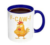 Qutalmi Mug Drôle - 350ml Décoration De Bureau Poulet,Tasses à Café Amusantes Tasses à Boire,Pour Thé Chaud Froid Lait Eau Jus Boisson Hommes Anniversaire Noël Maison Bureau École