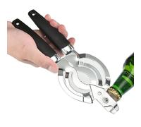 Qutalmi Ouvre-bocal en acier inoxydable - Pour personnes âgées, placards de cuisine, comptoir, salle à manger, eau, bière, soda