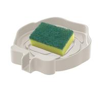 Qutalmi Porte-Savon - Porte-Éponge en Silicone,Porte-Savon Antidérapant Rosé avec Égouttoir pour Salle de Bain Douche Évier Plan de Travail Cuisine Espaces Commerciaux