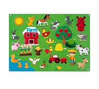 Qutalmi Tableau en Feutre Raconter Histoires, Ensemble De Planches De Ferme en Feutre, Planche De Feutre pour Tout Petit, Thème Ferme Planche Murale en Feutre pour Contes Préscolaires