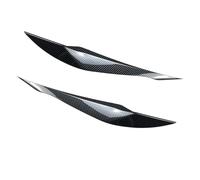 QUTALP 2 pièces paupière de sourcil de Phare Avant de Voiture, for BMW F30 F33 F34 F35 F31 318i 320i 2013-2019 Sourcils de paupières de Phare Sourcils de Phare de Voiture(Carbon Fiber Look)