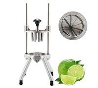 QUTBAG Trancheuse à Fruits à Lame en Acier Inoxydable, Coupe-Citron Manuel, diviseur de Fruits Commercial, Coupe-Fruits autoportant Facile pour la Maison, Le Bar et Le Restaurant 8Servings