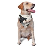 Quteprint Écharpe triangulaire pour chien et chat - Aquarelle, vache et marguerite, écharpe douce et respirante pour petits chiens et chats, décoration lavable pour animaux de compagnie pour