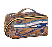 Quteprint Rhombus Trousse de toilette portable avec poignée Motif œil d'horus égyptien Grande capacité Pour femme et fille Taille unique, multicolore, Taille unique