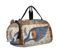 Quteprint Sac de sport pour enfants pour garçons et filles - Egypt Eye of Horus Sac de sport 100 % polyester avec compartiment séparé pour chaussures, bandoulière réglable, sac compact de voyage et