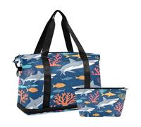 Quteprint Sac de sport pour homme et femme, sac de voyage sous-marin avec compartiment à chaussures pliable, sac fourre-tout pour entraînement, sac d'hôpital, multicolore, Multicolore, One Size