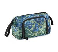 Quteprint Trousse à crayons de grande capacité avec fermeture éclair - Pour adolescents, filles, garçons, adultes et étudiants - Irises Vincent Van Gogh