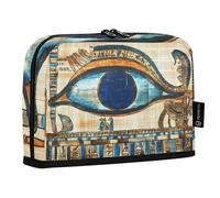 Quteprint Trousse à crayons sur pied - Œil d'Horus de l'Égypte antique - Trousse de papeterie, trousse de maquillage portable, organisateur de bureau pour l'école, le bureau, les étudiants, les