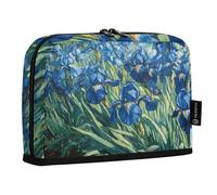 Quteprint Trousse à crayons sur pied - Irises Vincent Van Gogh Trousse de papeterie, trousse de maquillage portable, organisateur de bureau pour l'école, le bureau, les étudiants, les adolescents