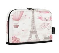 Quteprint Trousse à crayons sur pied - Motif Tour Eiffel de Paris - Trousse de papeterie portable pour maquillage, cosmétiques, bureau pour l'école, le bureau, les étudiants, les adolescents, garçons