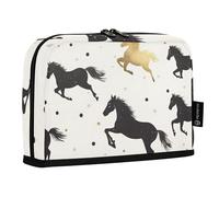 Quteprint Trousse à crayons sur pied - Trousse à crayons en forme de cheval en cours d'exécution - Trousse de maquillage portable pour l'école, le bureau, les étudiants, les adolescents, les garçons